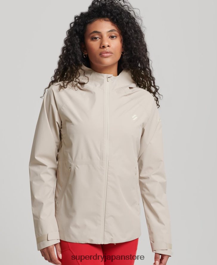防水ジャケット 女性 Superdry 衣類 ベージュ 2J62PZ5616