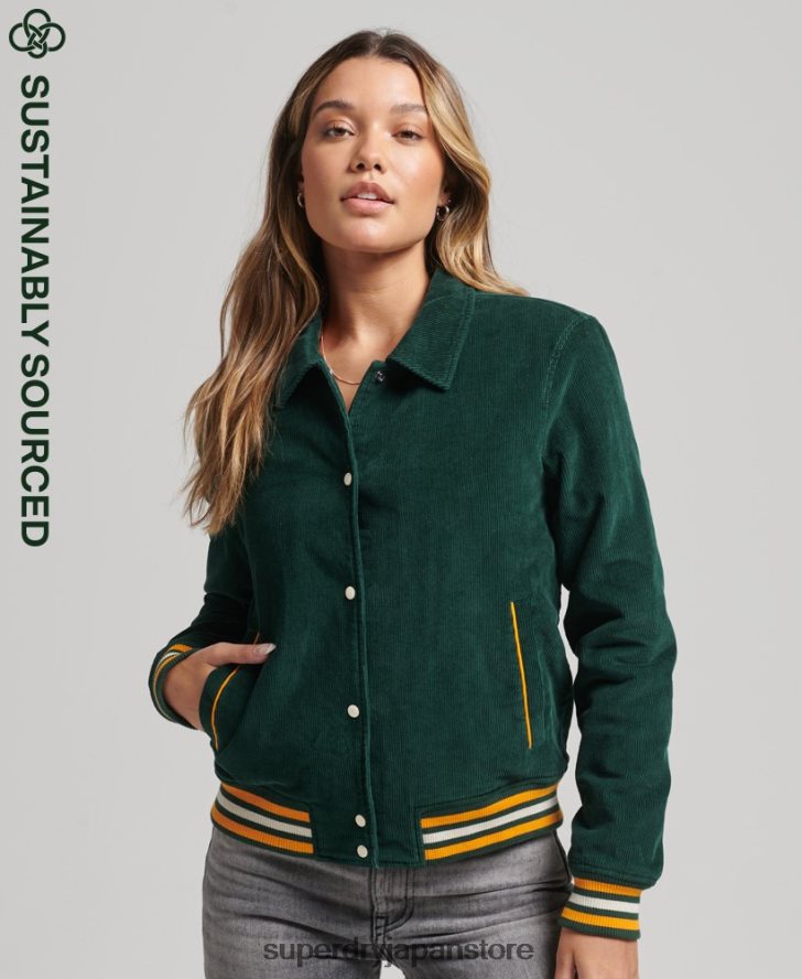コードコーチボンバージャケット 女性 Superdry 衣類 緑 2J62PZ5618