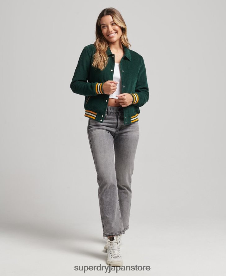 コードコーチボンバージャケット 女性 Superdry 衣類 緑 2J62PZ5618