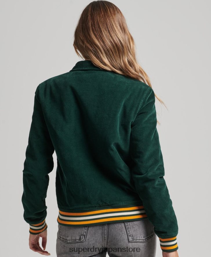 コードコーチボンバージャケット 女性 Superdry 衣類 緑 2J62PZ5618