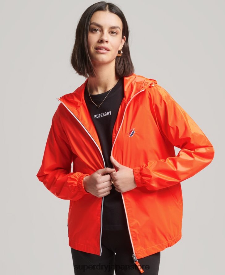 エッセンシャルのフード付き軽量ジャケット 女性 Superdry 衣類 コーラル 2J62PZ5619