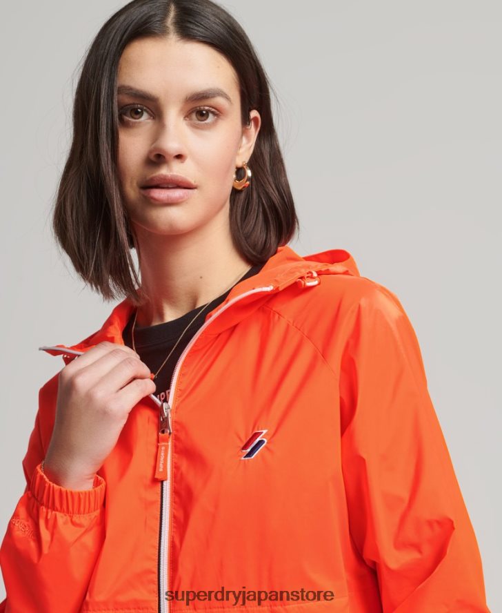 エッセンシャルのフード付き軽量ジャケット 女性 Superdry 衣類 コーラル 2J62PZ5619