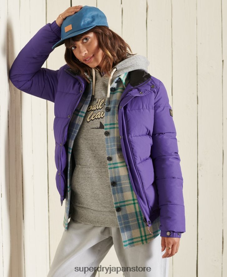 ソースレトロパファージャケット 女性 Superdry 衣類 紫 2J62PZ5621