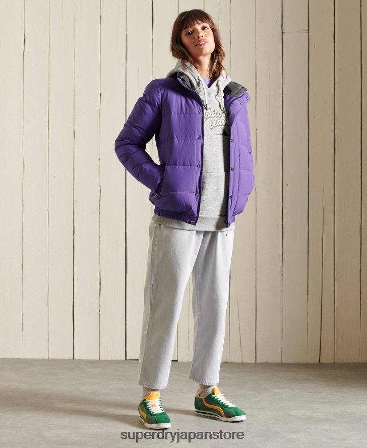 ソースレトロパファージャケット 女性 Superdry 衣類 紫 2J62PZ5621