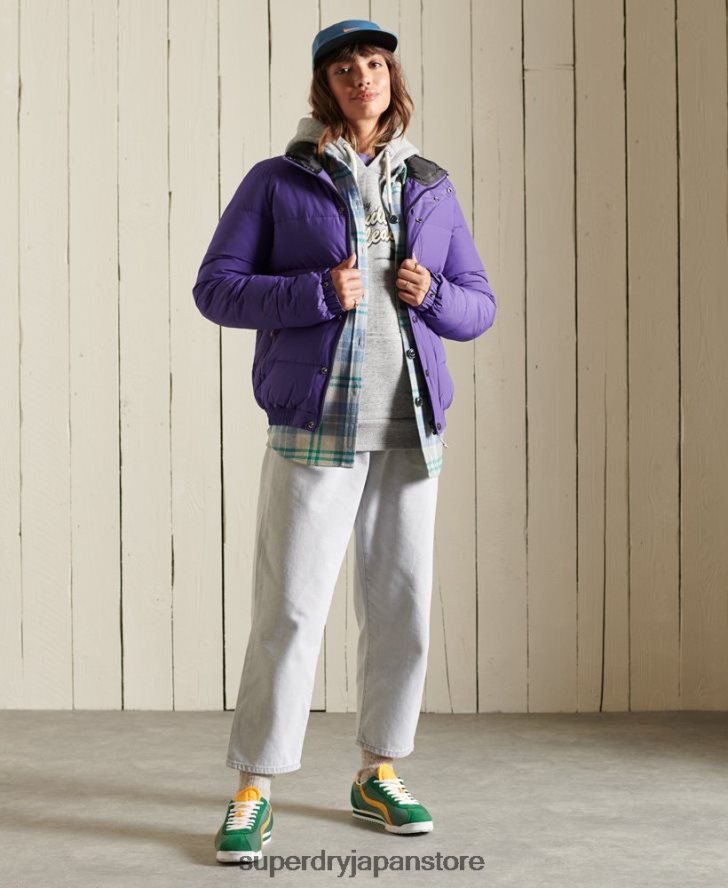 ソースレトロパファージャケット 女性 Superdry 衣類 紫 2J62PZ5621