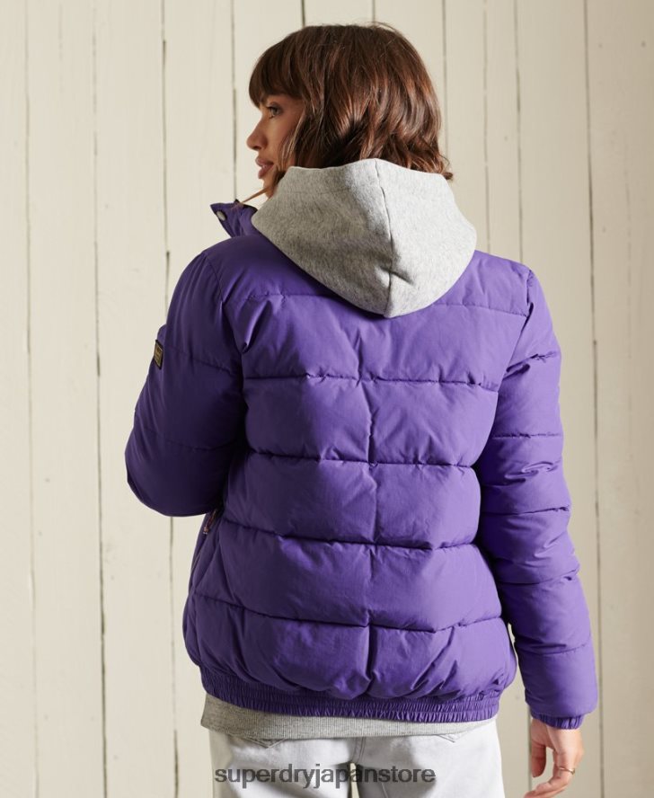 ソースレトロパファージャケット 女性 Superdry 衣類 紫 2J62PZ5621