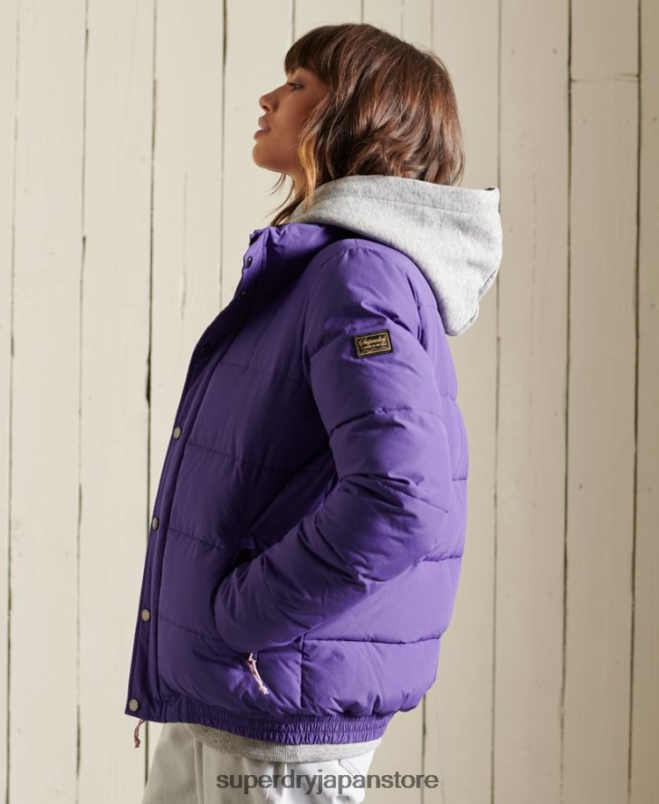 ソースレトロパファージャケット 女性 Superdry 衣類 紫 2J62PZ5621