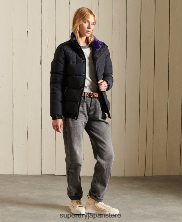 ソースレトロパファージャケット 女性 Superdry 衣類 濃い灰色 2J62PZ5625