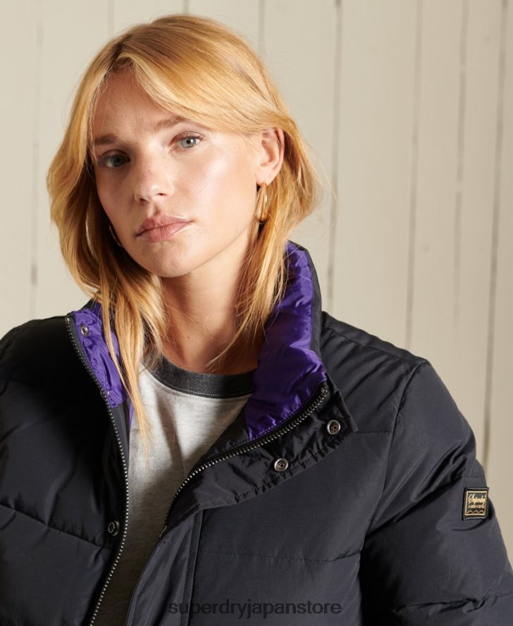 ソースレトロパファージャケット 女性 Superdry 衣類 濃い灰色 2J62PZ5625