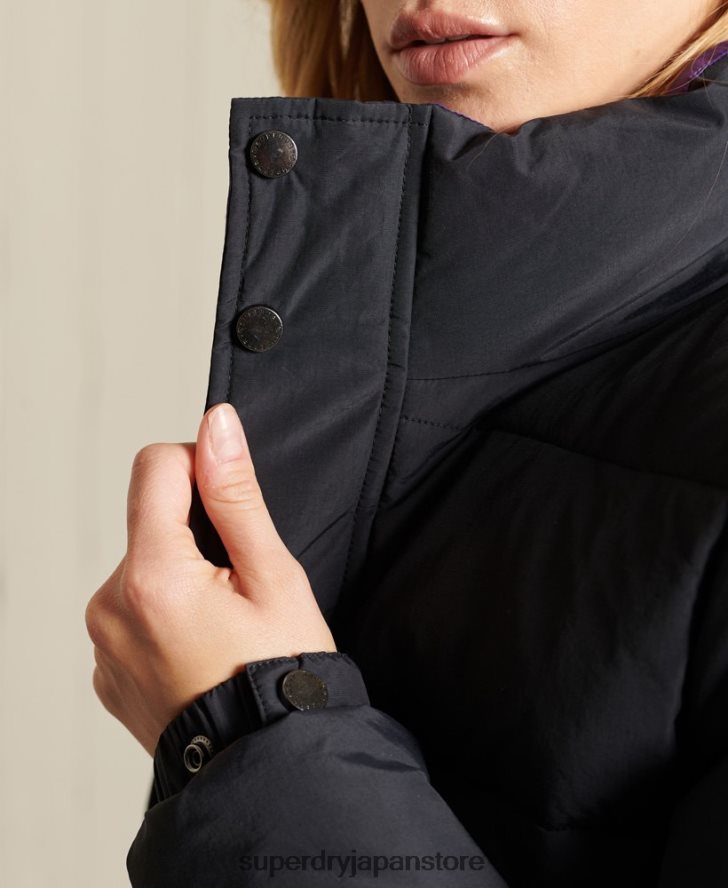 ソースレトロパファージャケット 女性 Superdry 衣類 濃い灰色 2J62PZ5625