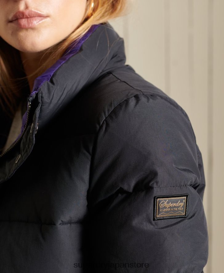 ソースレトロパファージャケット 女性 Superdry 衣類 濃い灰色 2J62PZ5625