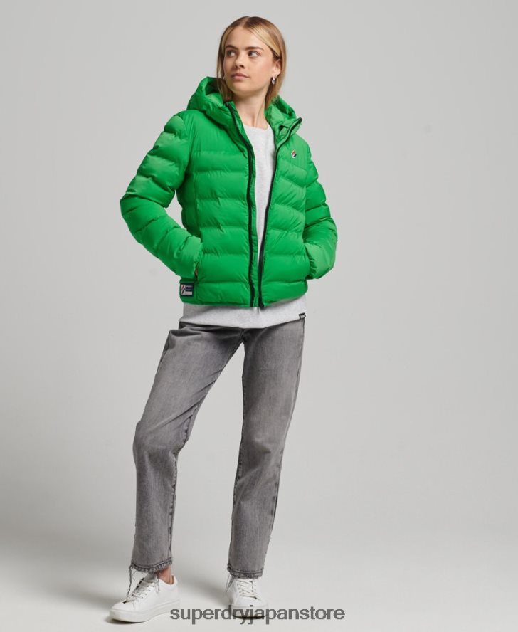 ヒートシールパッド入りジャケット 女性 Superdry 衣類 緑 2J62PZ5626