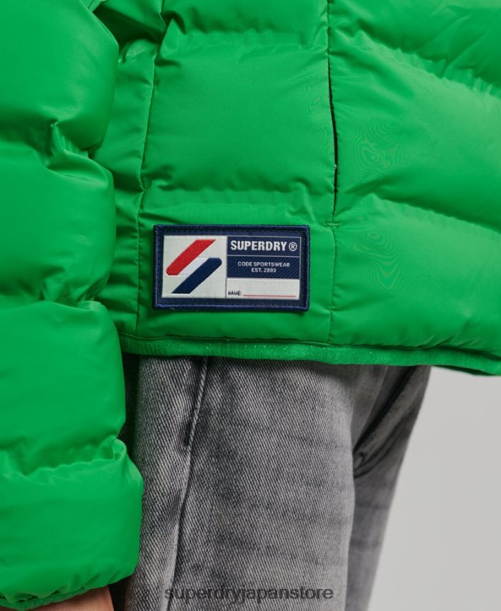 ヒートシールパッド入りジャケット 女性 Superdry 衣類 緑 2J62PZ5626