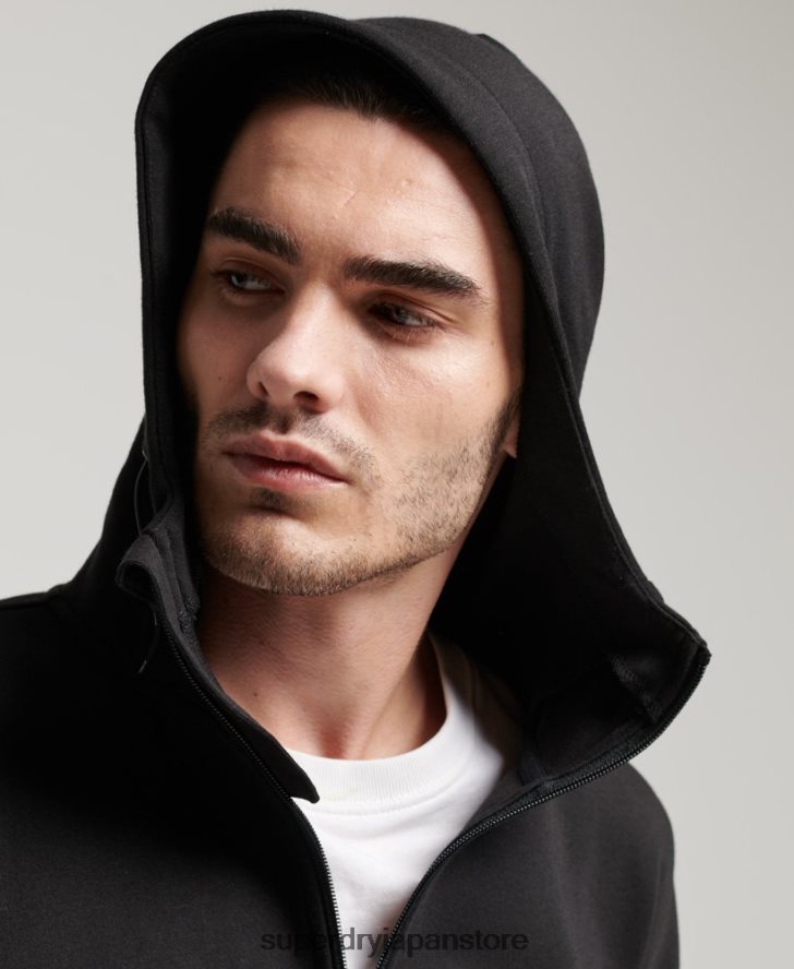 ジムテックジップパーカー 男性 Superdry 衣類 黒 2J62PZ562