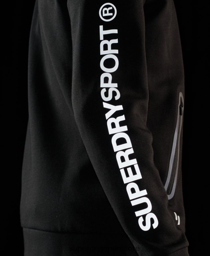 ジムテックジップパーカー 男性 Superdry 衣類 黒 2J62PZ562