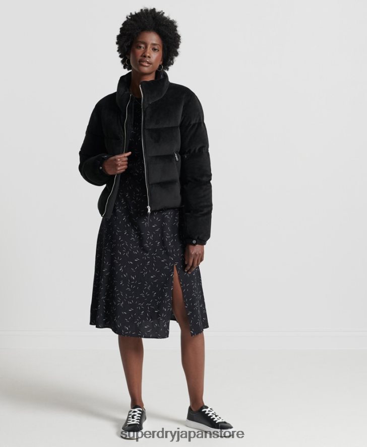 アルパインダウンパデッドジャケット 女性 Superdry 衣類 黒 2J62PZ5630