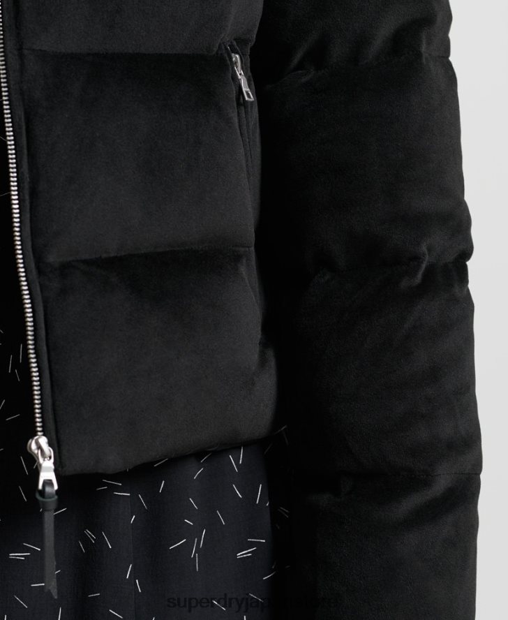 アルパインダウンパデッドジャケット 女性 Superdry 衣類 黒 2J62PZ5630