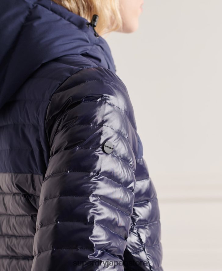 スタジオコントラストコアダウンジャケット 女性 Superdry 衣類 海軍 2J62PZ5635