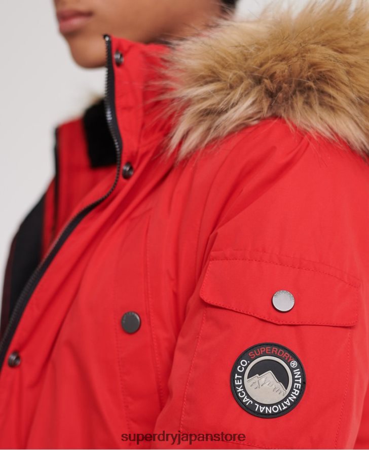 ナダレ マイクロファイバー パーカー 女性 Superdry 衣類 赤 2J62PZ5643