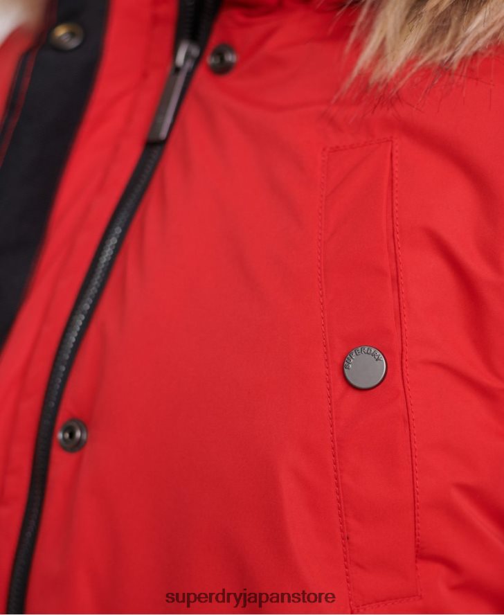 ナダレ マイクロファイバー パーカー 女性 Superdry 衣類 赤 2J62PZ5643