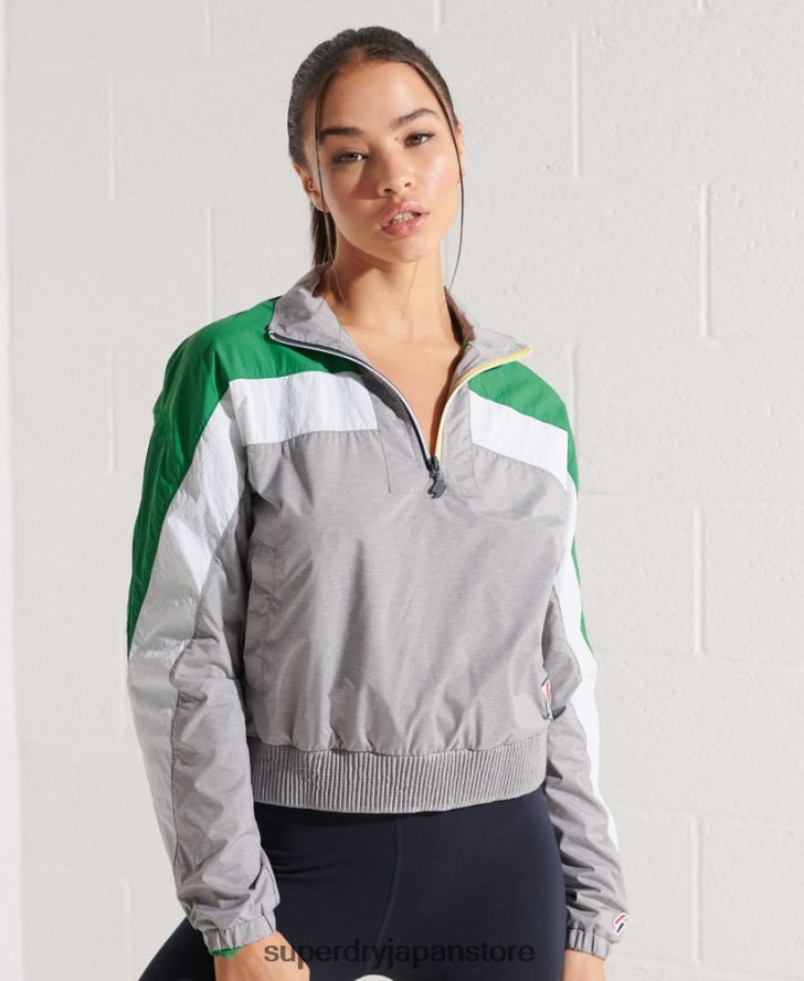 ドルマンオーバーヘッドトラックトップ 女性 Superdry 衣類 グレー 2J62PZ5645