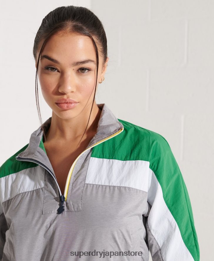 ドルマンオーバーヘッドトラックトップ 女性 Superdry 衣類 グレー 2J62PZ5645