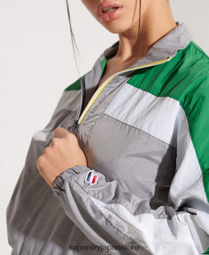 ドルマンオーバーヘッドトラックトップ 女性 Superdry 衣類 グレー 2J62PZ5645