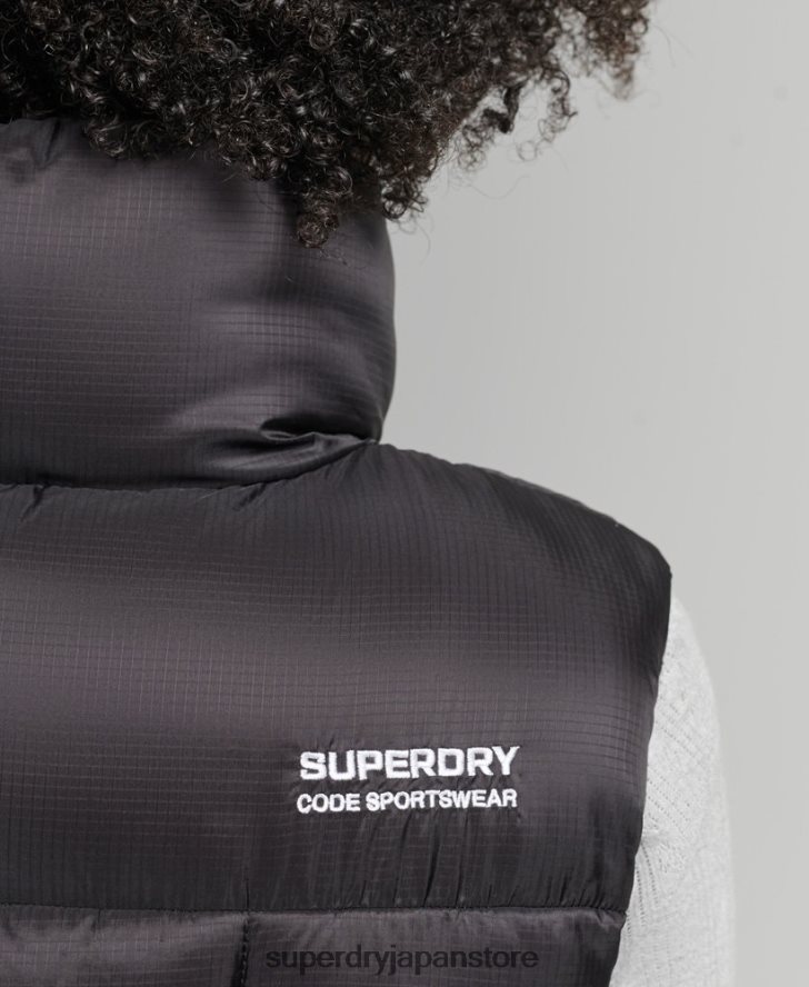 マウンテンスポーツジレ 女性 Superdry 衣類 黒 2J62PZ5646