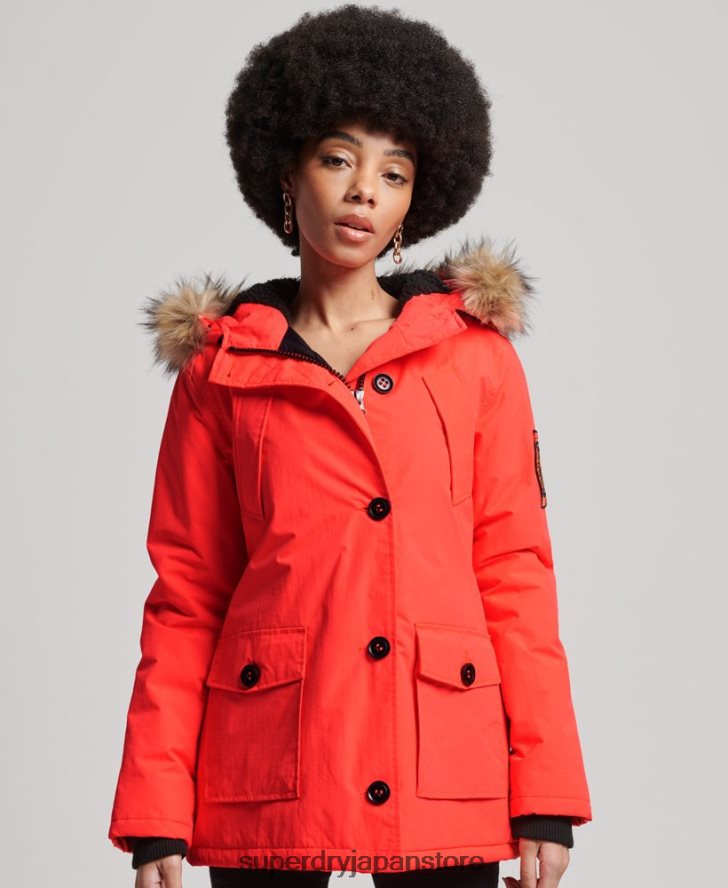 エベレストパーカージャケット 女性 Superdry 衣類 コーラル 2J62PZ5648