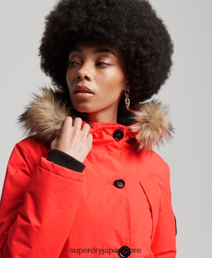 エベレストパーカージャケット 女性 Superdry 衣類 コーラル 2J62PZ5648