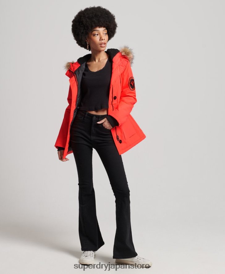 エベレストパーカージャケット 女性 Superdry 衣類 コーラル 2J62PZ5648