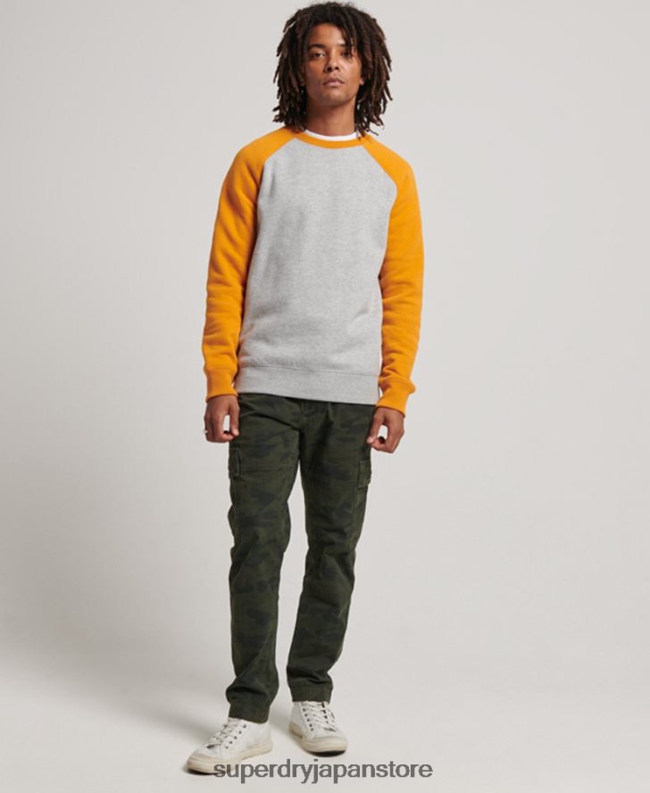 ベースボールクルースウェットシャツ 男性 Superdry 衣類 グレー 2J62PZ564