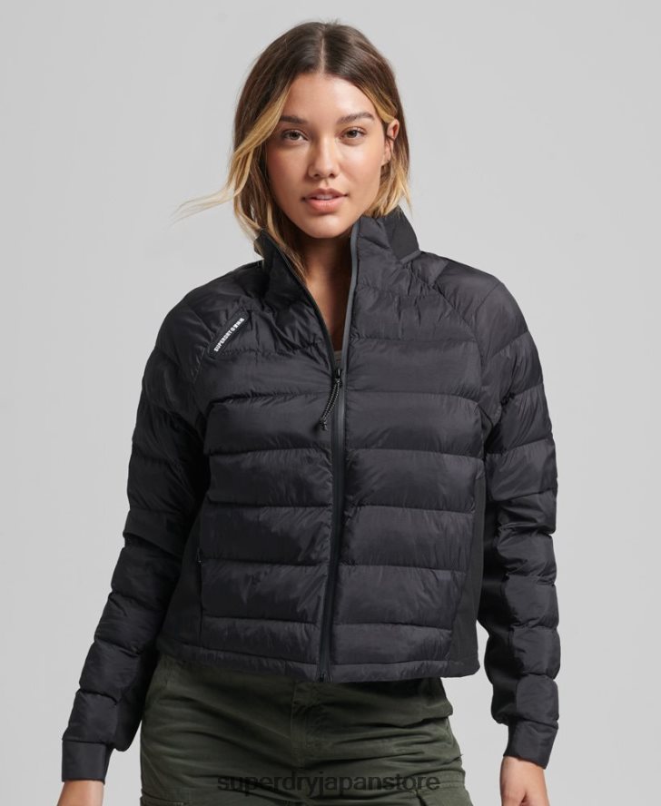 テックハイブリッドトラックジャケット 女性 Superdry 衣類 黒 2J62PZ5650