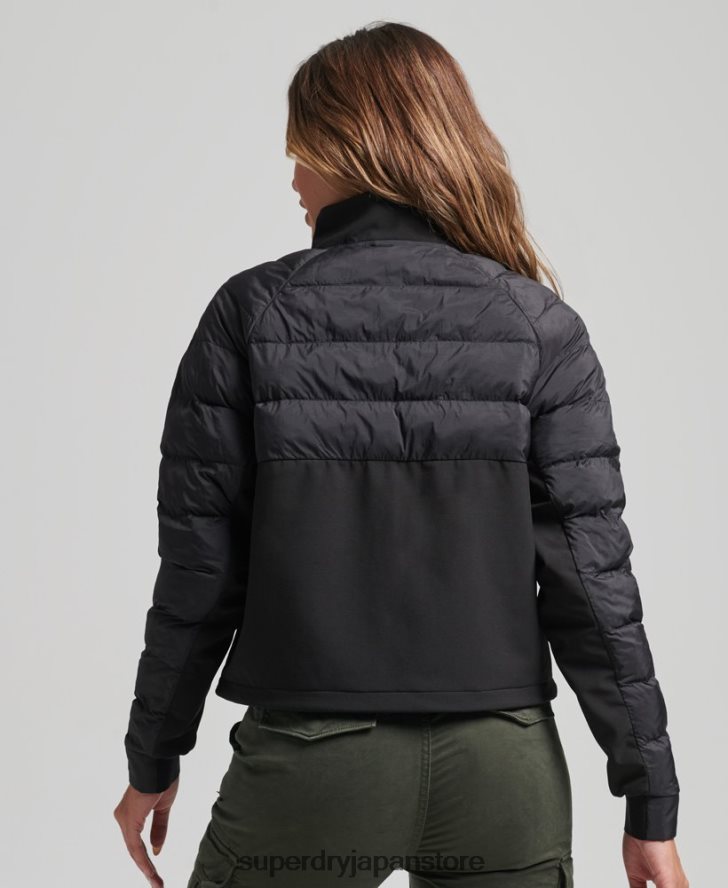 テックハイブリッドトラックジャケット 女性 Superdry 衣類 黒 2J62PZ5650