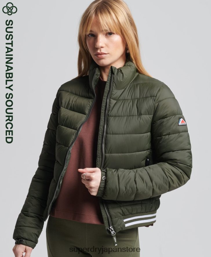 フジボンバージャケット 女性 Superdry 衣類 緑 2J62PZ5652