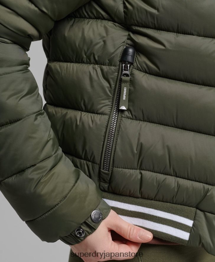 フジボンバージャケット 女性 Superdry 衣類 緑 2J62PZ5652
