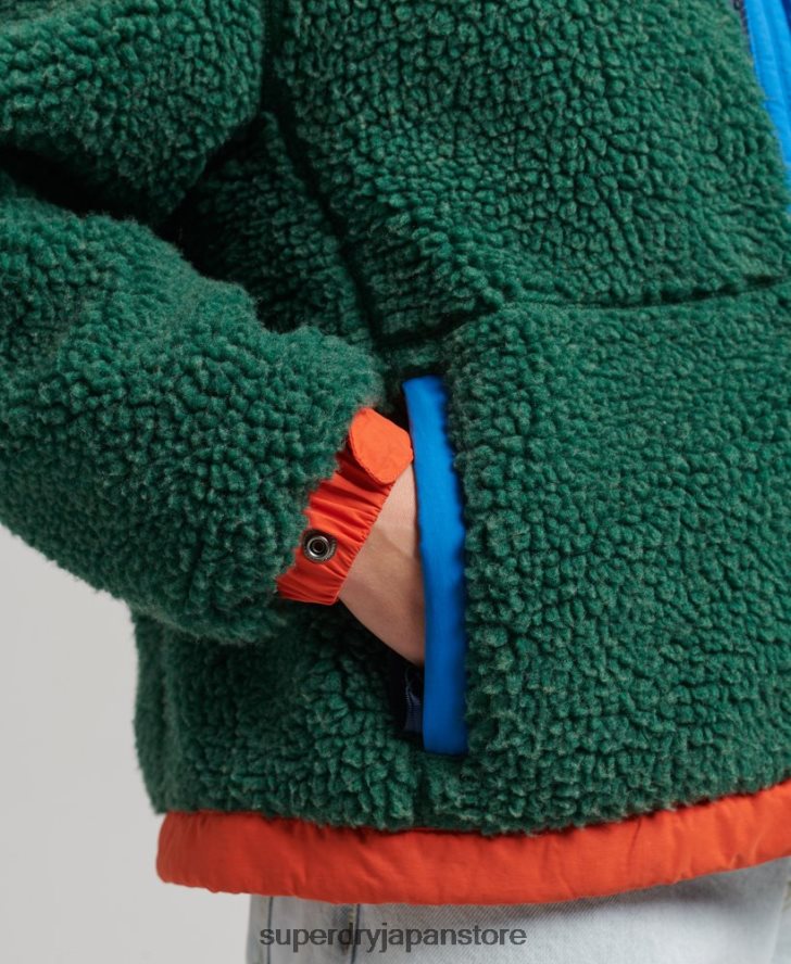 フード付きシェルパジャケット 女性 Superdry 衣類 緑 2J62PZ5658