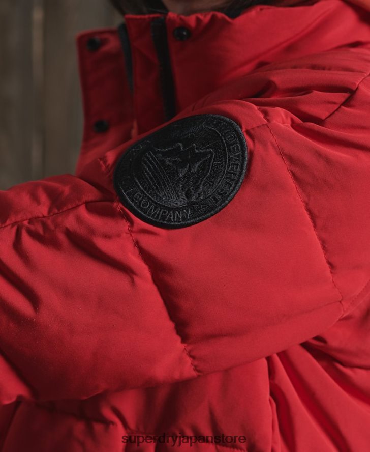エベレスト フードなしボンバージャケット 女性 Superdry 衣類 赤 2J62PZ5659