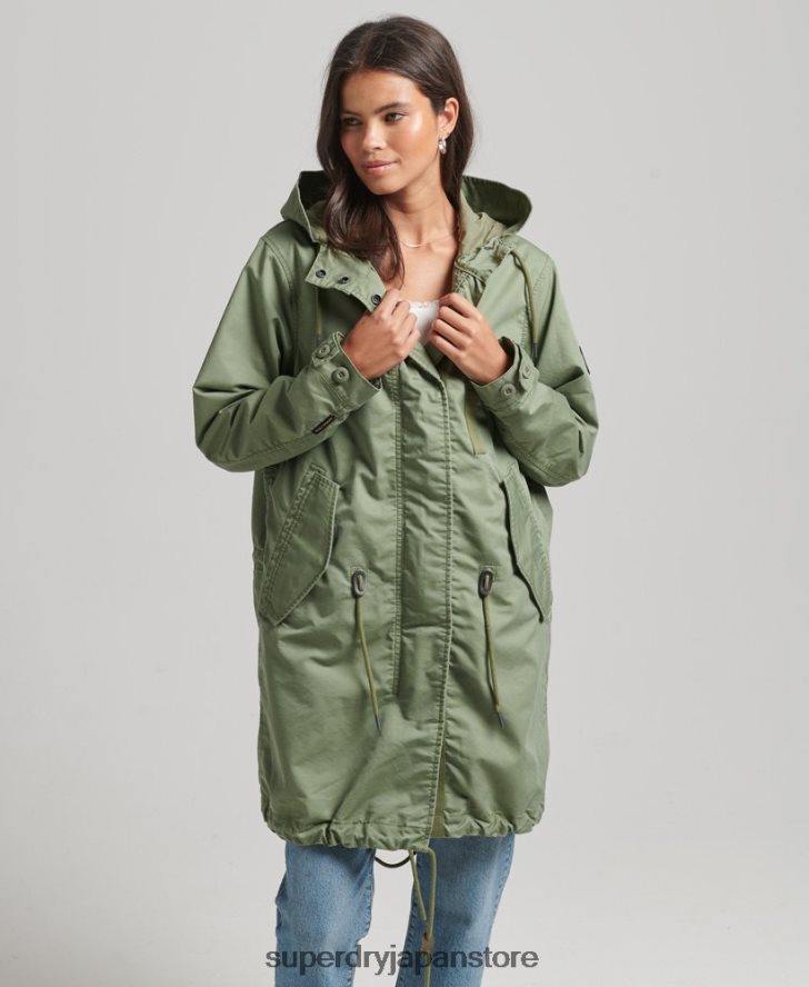 フィールドパーカーコート 女性 Superdry 衣類 カーキ 2J62PZ5663