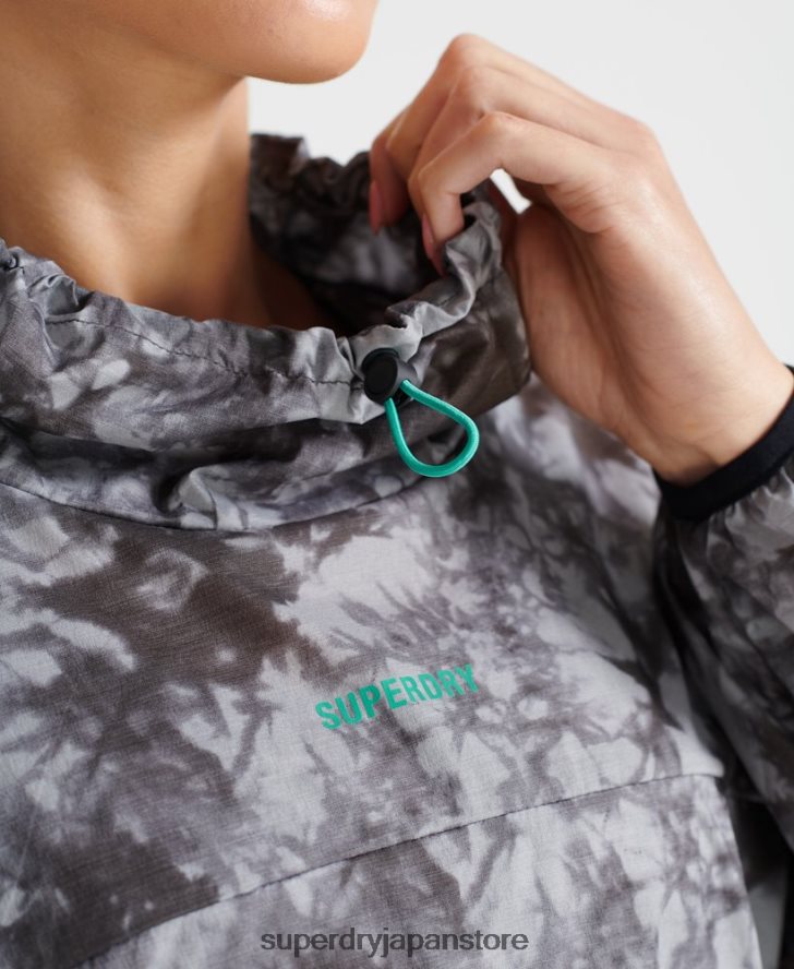 ラン軽量レインシェル 女性 Superdry 衣類 グレー 2J62PZ5665