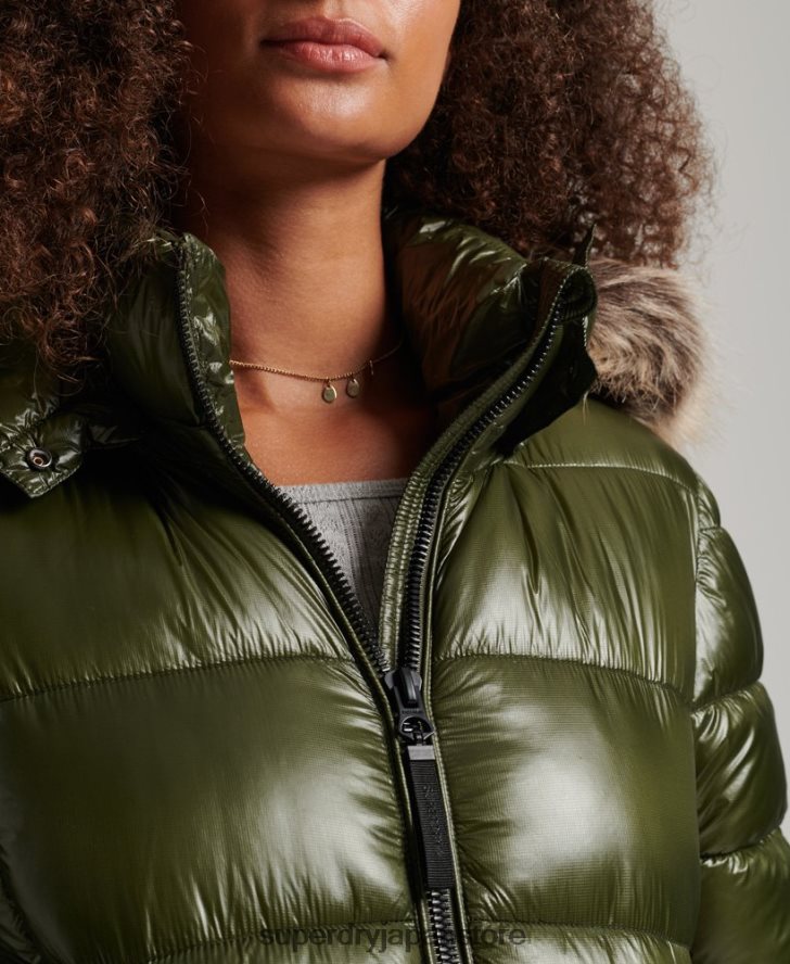 富士山フード付きジャケット 女性 Superdry 衣類 カーキ 2J62PZ5666