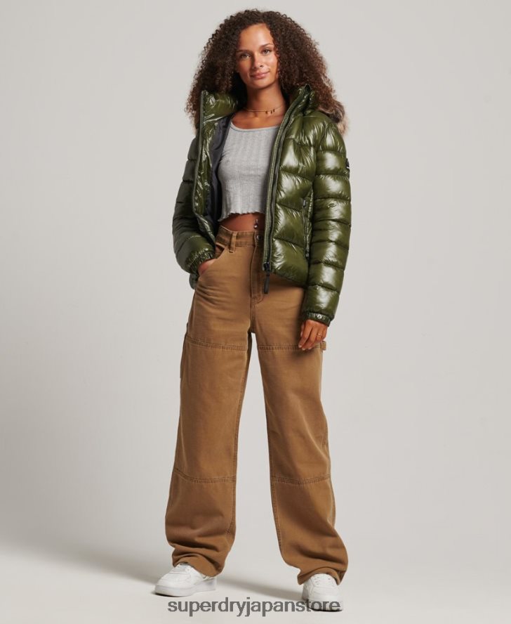 富士山フード付きジャケット 女性 Superdry 衣類 カーキ 2J62PZ5666