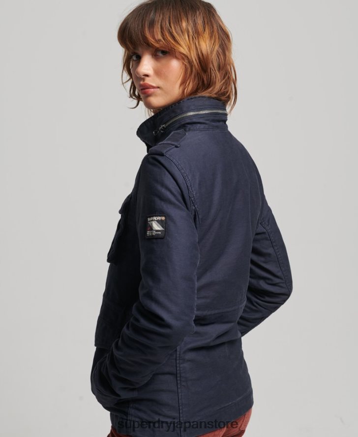 ルーキーボーグ裏地付きミリタリージャケット 女性 Superdry 衣類 青 2J62PZ5667