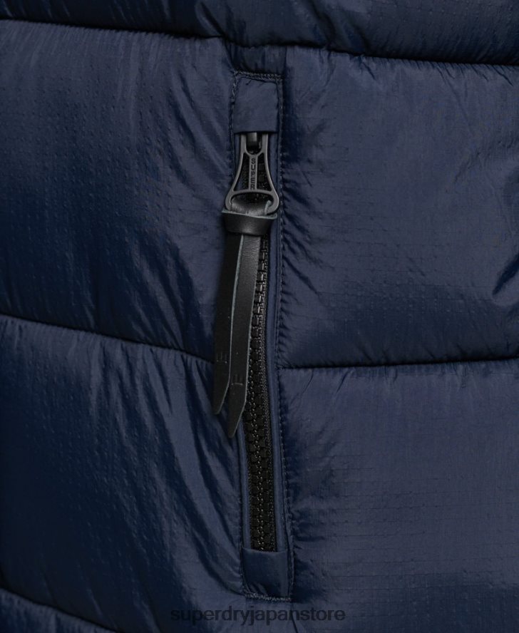 フード付きミッドレイヤーミッドコート 女性 Superdry 衣類 海軍 2J62PZ5669