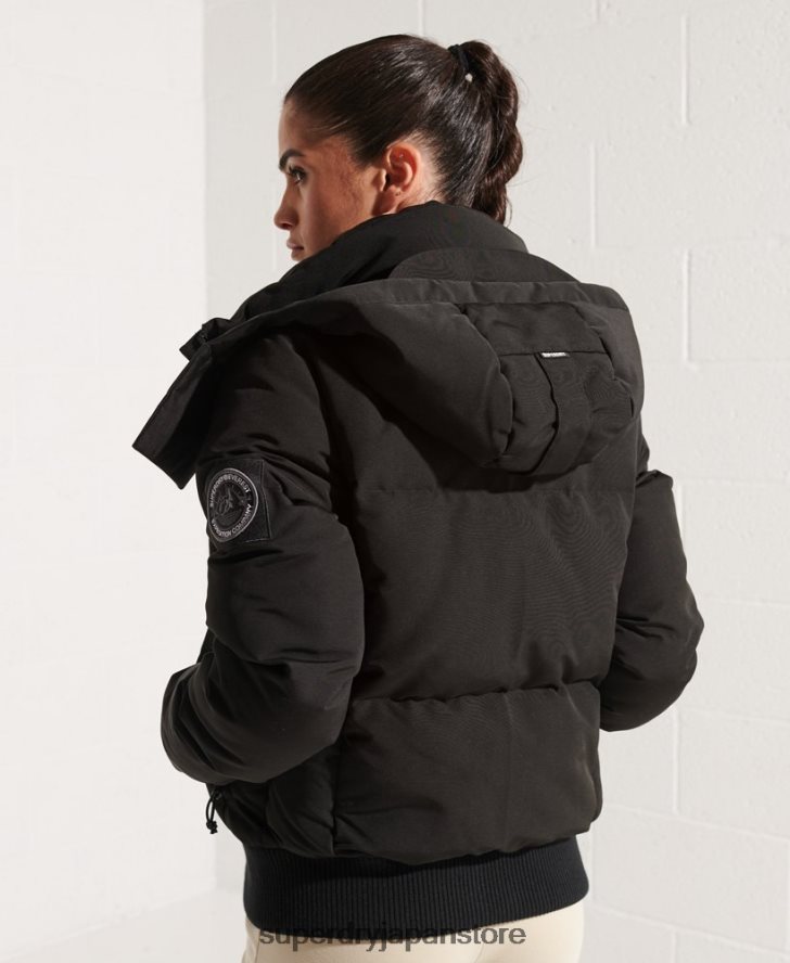 コードエベレスト ボンバージャケット 女性 Superdry 衣類 黒 2J62PZ5673
