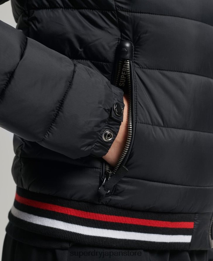 フジボンバージャケット 女性 Superdry 衣類 黒 2J62PZ5675
