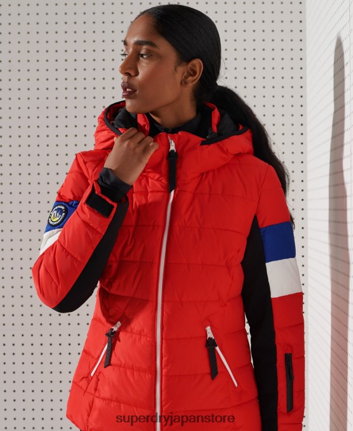 アルパインリバイブパファージャケット 女性 Superdry 衣類 赤 2J62PZ5677