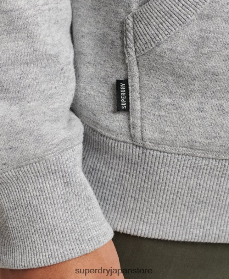 オーガニックコットン エッセンシャル ロゴ パーカー 男性 Superdry 衣類 グレー 2J62PZ567