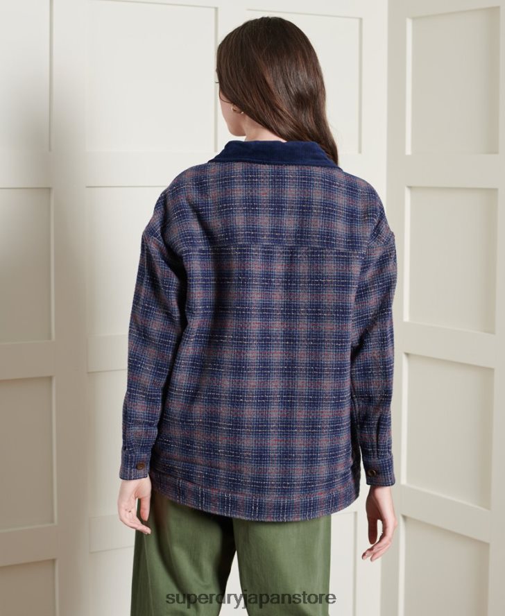 限定版ドライショートウールジャケット 女性 Superdry 衣類 青 2J62PZ5686