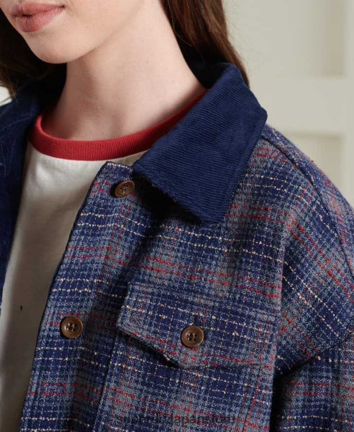 限定版ドライショートウールジャケット 女性 Superdry 衣類 青 2J62PZ5686